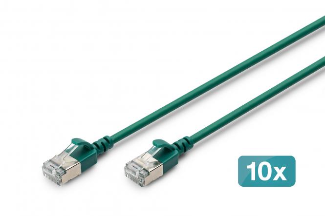Digitus DK-1632-A-005S-G-10 netwerkkabel Groen 0,5 m Cat6a F/FTP (FFTP) Rond