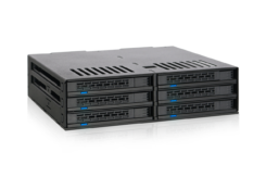 IcyDock 6x 2.5 SATA/SAS in 1x 5.25 bay mobiel rack screwless