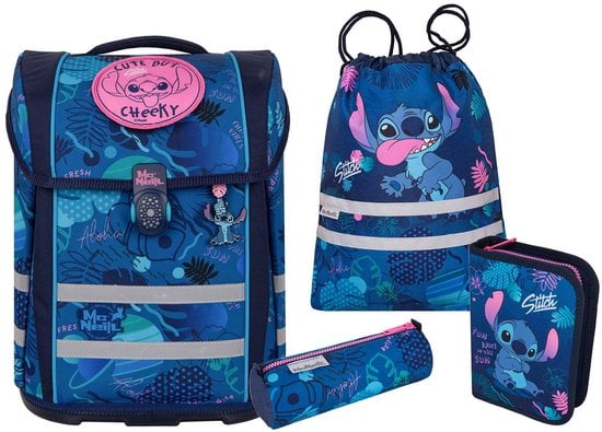 McNeill 9658268000 schooltasset Meisjes Blauw, Roze