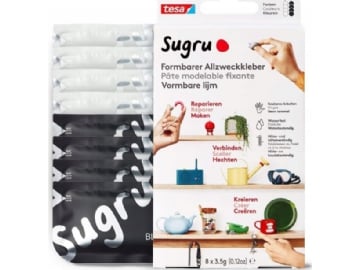 tesa Sugru formbarer Allzweckkleber 8er Schwarz/Weiss