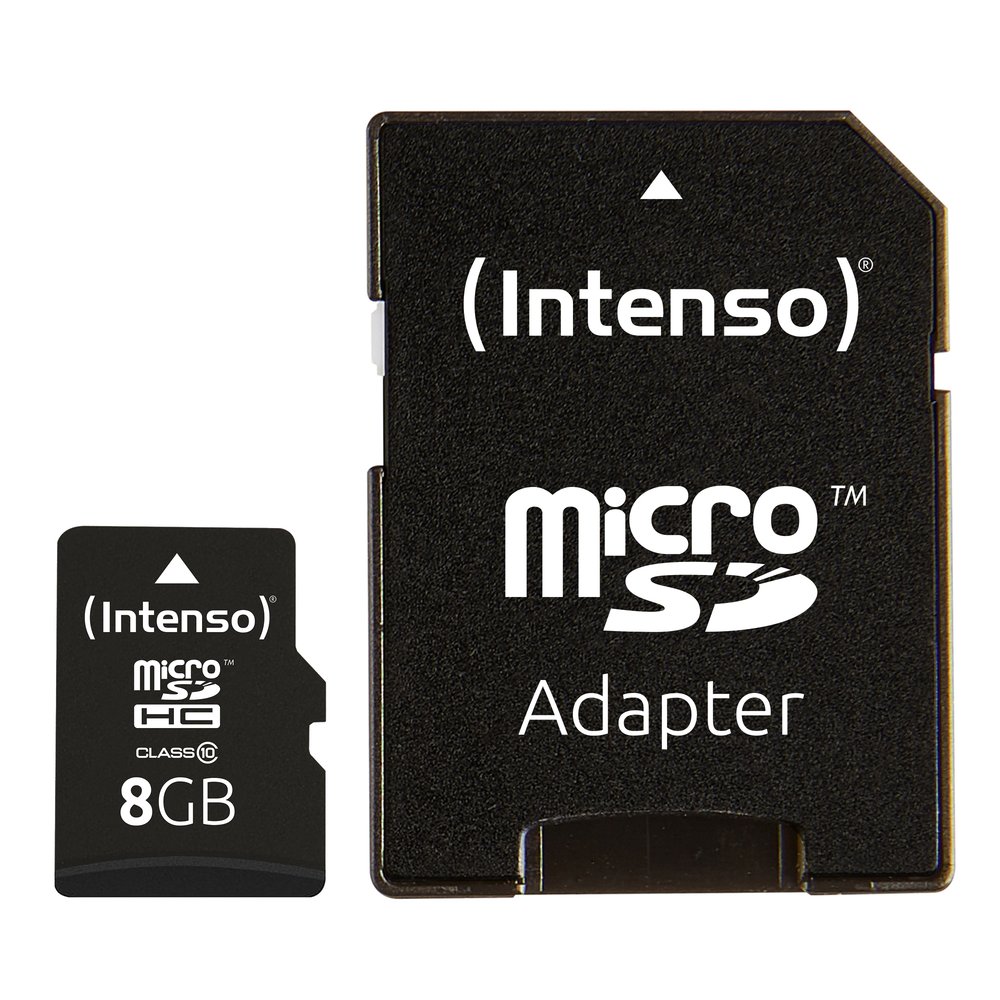 INTENSO MICROSD CARD SDHC 8GB / CLASS 10 GEHEUGENKAART GESCHIKT VOORDIVERSE APPARATEN