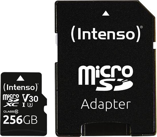 INTENSO MICROSD CARD UHS-I GEHEUGENKAART / 256GB SDXC / PROFESSIONAL