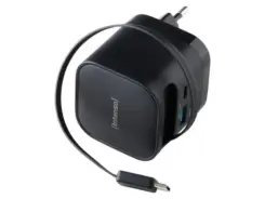 INTENSO POWER ADAPTER W65ACIC GAN BLACK / COMPACTE STROOMADAPTER VOOROPLADEN VAN APPARATEN