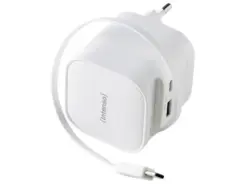 INTENSO POWER ADAPTER W65ACIC GAN WIT / COMPACTE WITTE OPLADER GESCHIKTVOOR DIVERSE APPARATEN