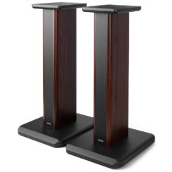 Speaker stand voor S3000PRO Zware uitvoering hoogte 65cm afm. bovenplaat 19x25cm Mat zwart met houten zijpanelen idem design aan S3000PRO