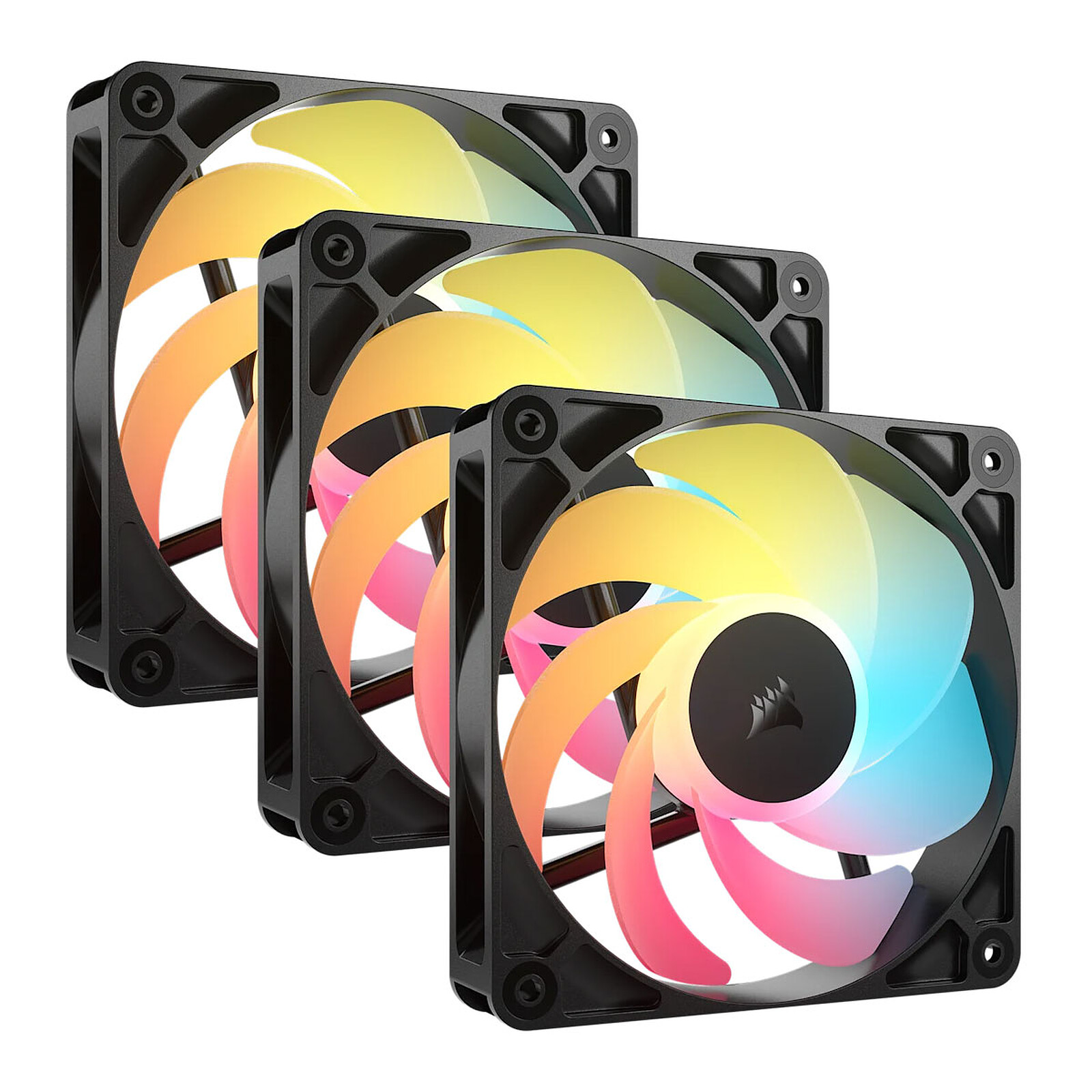 Corsair RS120-R ARGB Computer behuizing Ventilator 12 cm Zwart 3 stuk(s)
