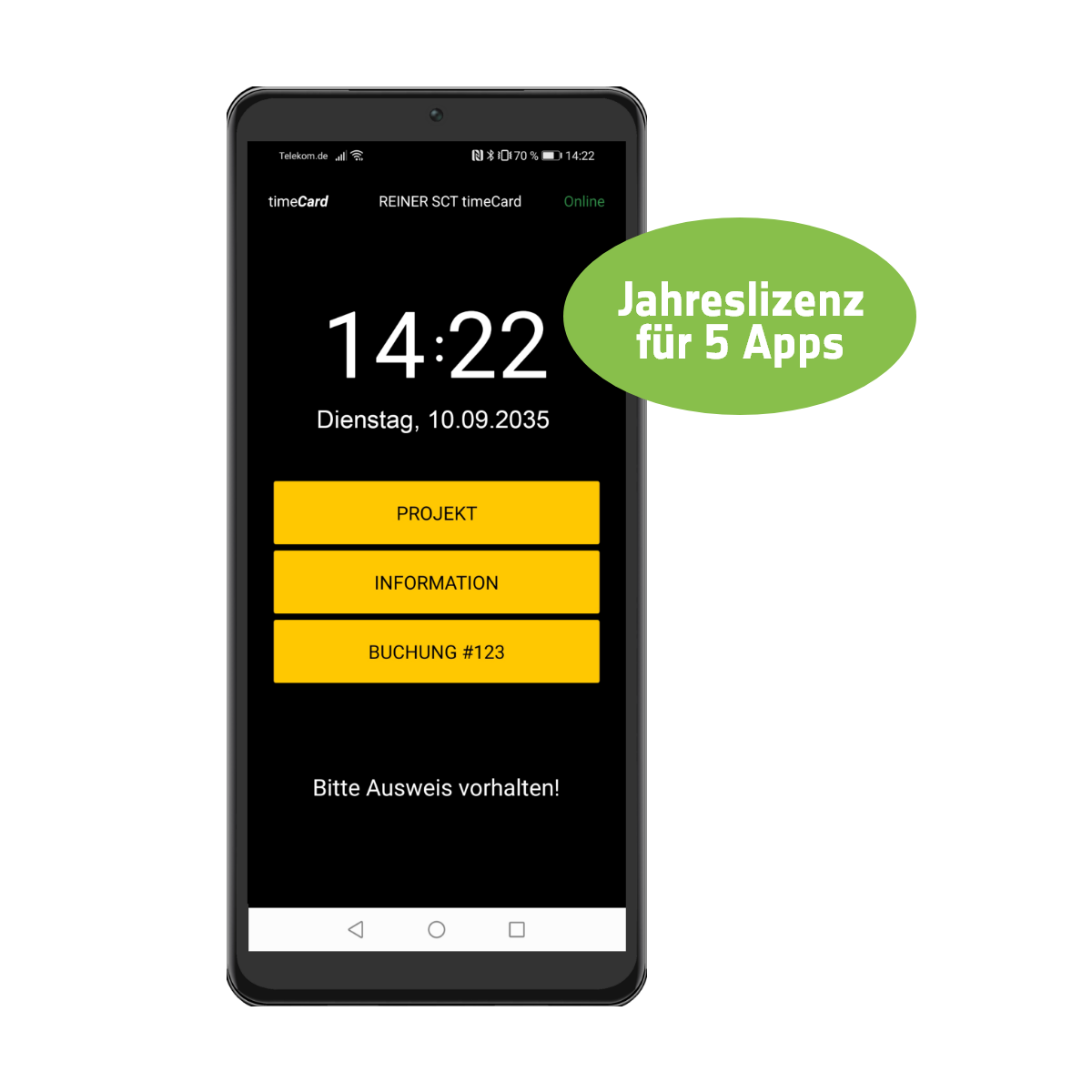REINER SCT timeCard 10 Terminal APP 5 Geräte 1 Jahr Laufzeit