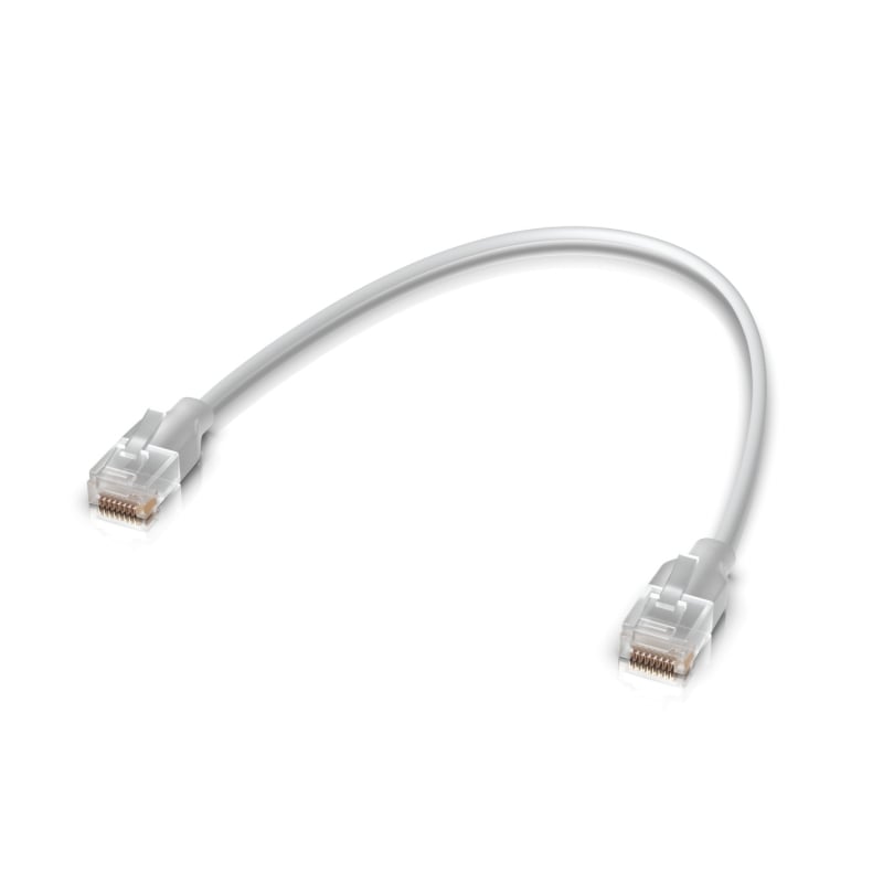 Ubiquiti UACC-Cable-Patch-EL-0.3M-W netwerkkabel Doorschijnend, Wit 0,3 m Cat6