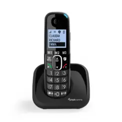 amplicomms BigTel 1500 DECT-telefoon Nummerherkenning Zwart