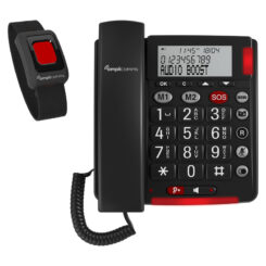 amplicomms BigTel 50 Alarm Plus Analoge telefoon Nummerherkenning Donkergrijs