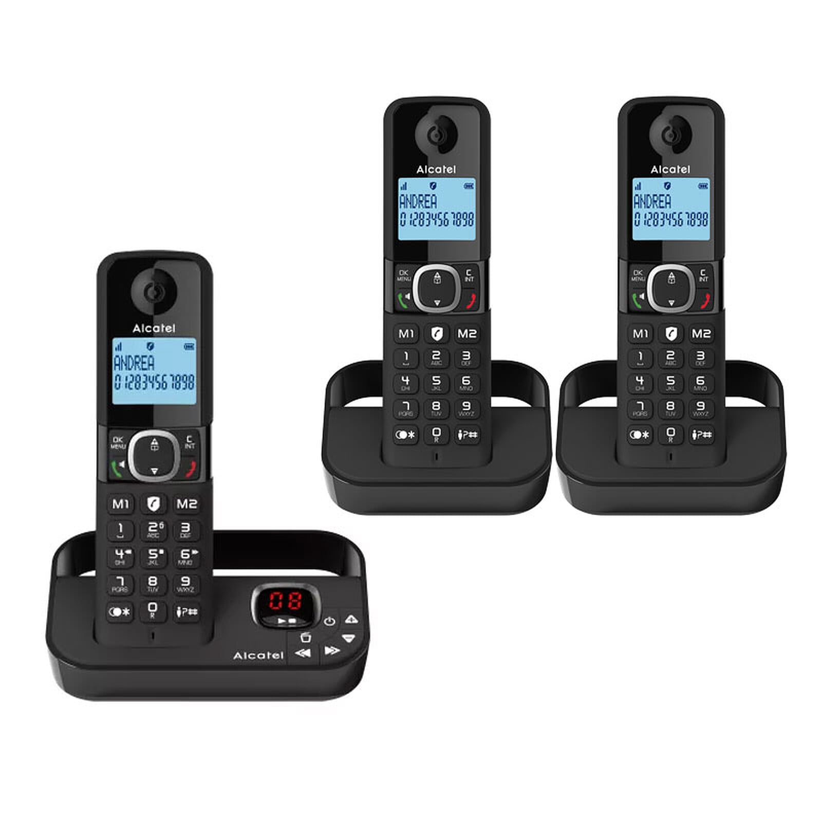 ALCATEL F860 DUO- DECT Schnurlostelefon - Großes Display