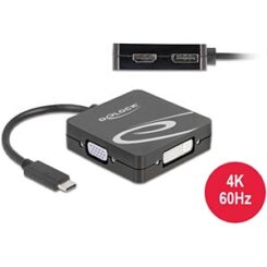 DeLOCK 63129 USB grafische adapter 3840 x 2160 Pixels Zwart