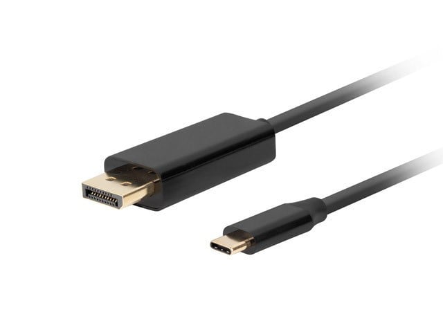 Lanberg CA-CMDP-10CU-0005-BK video kabel adapter 0,5 m USB Type-C DisplayPort Zwart
