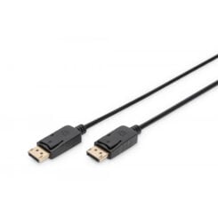 DIGITUS DisplayPort connection cable - DP M/M - 1m - w/interlock - Ultra HD 4K - Black