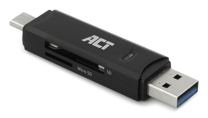 ACT USB-C/USB-A 3.0 card reader - Afbeelding 2