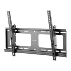 Manhattan Buiten wandbeugel voor TV’s en monitoren (Kantelbaar, anti-diefstal), voor schermen 37"–65", VESA-compatibiliteit: van 200×200 tot 600×400 mm (controleer de afmetingen van de vier montagegaten aan de achterzijde), max 80 kg, afsluitbaar, zwart