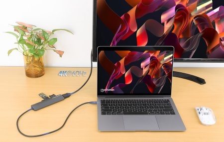 Manhattan USB-C dock/hub met kaartlezer, poorten (5): HDMI, USB-A (2×) en USB-C (2×), met Power Delivery (PD) 100 W - vereist een externe USB-C-lader (niet inbegrepen). USB-gevoed (geen externe voeding vereist) wanneer PD niet wordt gebruikt - Afbeelding 6