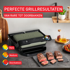 Tefal OptiGrill Eco Design OptiGrill GC71EL Intelligente contactgrill - Keramische platen - 6 automatische programma's - Afbeelding 4
