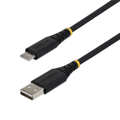 StarTech.com 2m USB-A naar USB-C Snellaadkabel, 15W 3A, Dual-Layer Gevlochten Nylon / TPE Mantel, Duurzame USB-A naar USB-C Oplaadkabel, USB-A naar USB-C Kabel