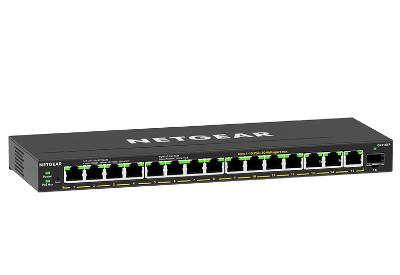 NETGEAR GS316EP Managed Gigabit Ethernet (10/100/1000) Power over Ethernet (PoE) Zwart - Afbeelding 6
