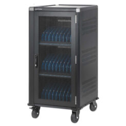 Manhattan Laadtrolley USB-C 65W voor 30 laptops (tot 16"), geschikt voor laptops, iPads, MacBooks, Chromebooks en andere USB-C apparaten, vakken 395x290x32.5 mm, USB-C laadkabels inbegrepen, afsluitbaar, laadkast, EU/UK-stroomkabels inbegrepen - Afbeelding 2