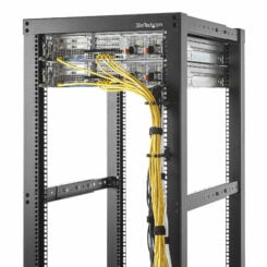 StarTech.com 5-Pack 1U Verticale 4,5 x 10cm Server Rack Kabelmanagement D-Ring Haak; Rackmonteerbare Netwerk Kabelorganizer; Kabelmanager voor 19" en 10" Serverkasten - Afbeelding 5