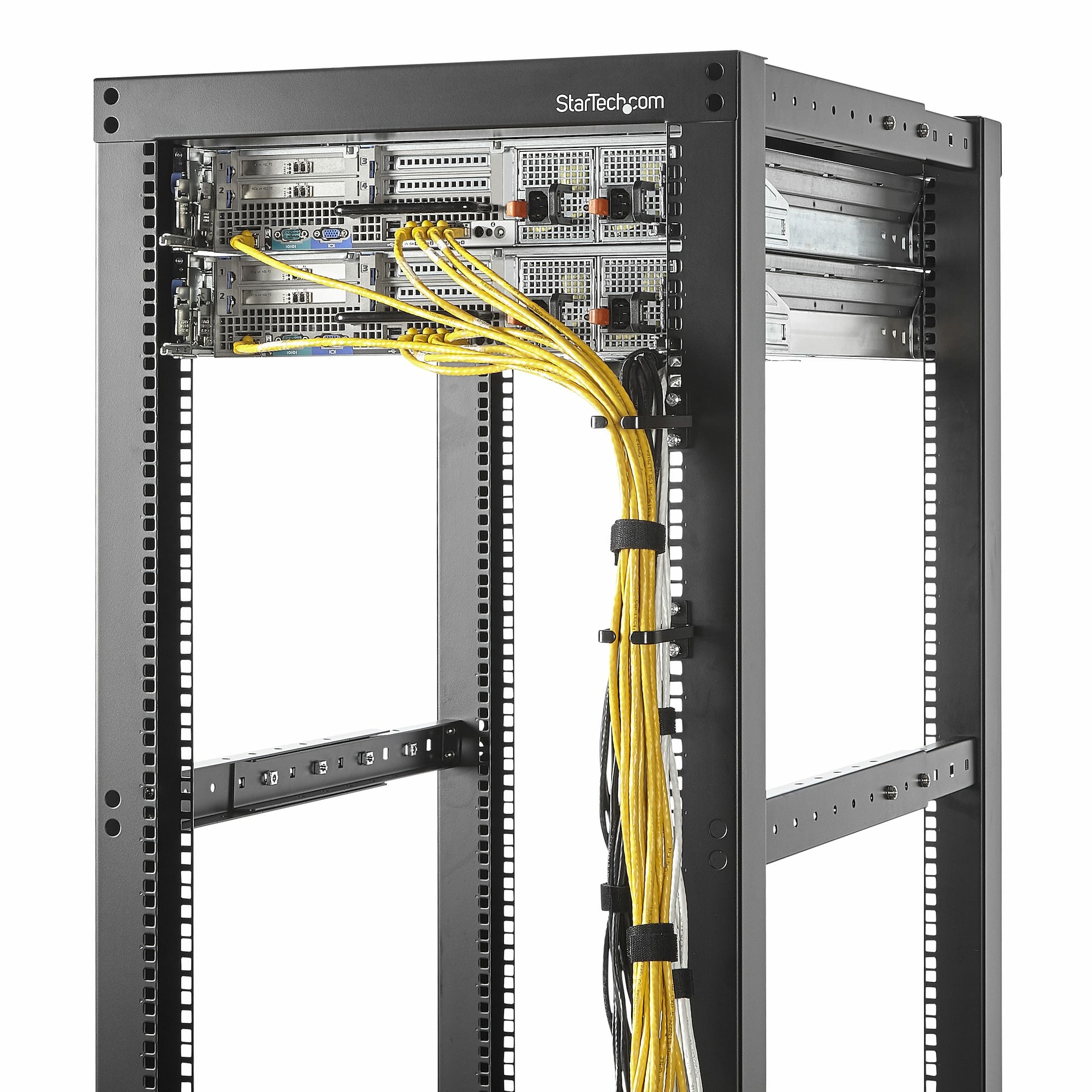 StarTech.com 5-Pack 1U Verticale 4,5 x 10cm Server Rack Kabelmanagement D-Ring Haak; Rackmonteerbare Netwerk Kabelorganizer; Kabelmanager voor 19" en 10" Serverkasten - Afbeelding 5