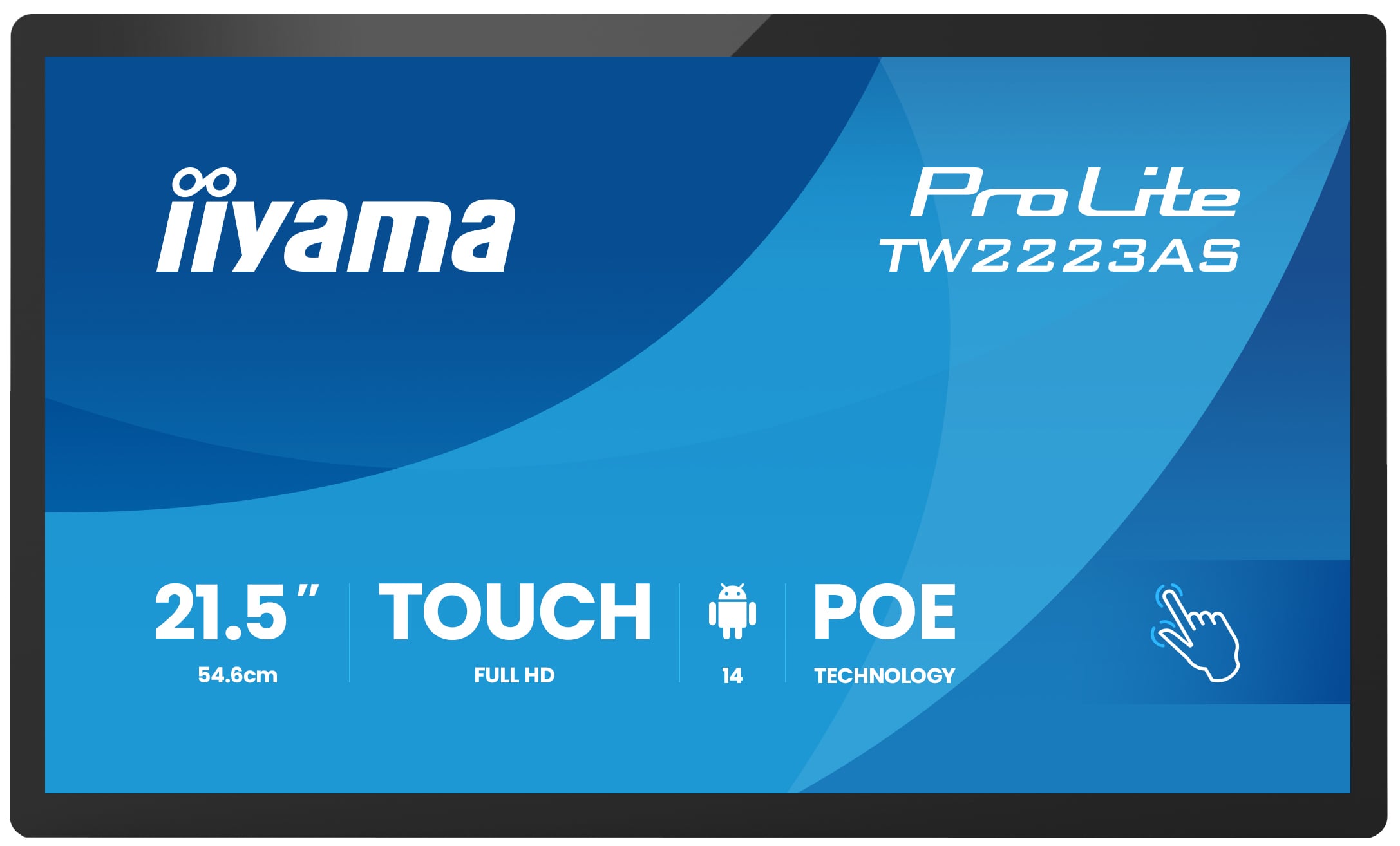 iiyama TW2223AS-B3P beeldkrant Interactief flatscreen 54,6 cm (21.5") Wifi 450 cd/m² Full HD Zwart Touchscreen Type processor Android 24/7 - Afbeelding 4