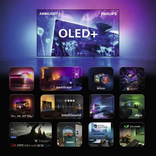 Philips Ambilight 77OLED951/12 tv 195,6 cm (77") 4K Ultra HD Smart TV Wifi Zwart - Afbeelding 3