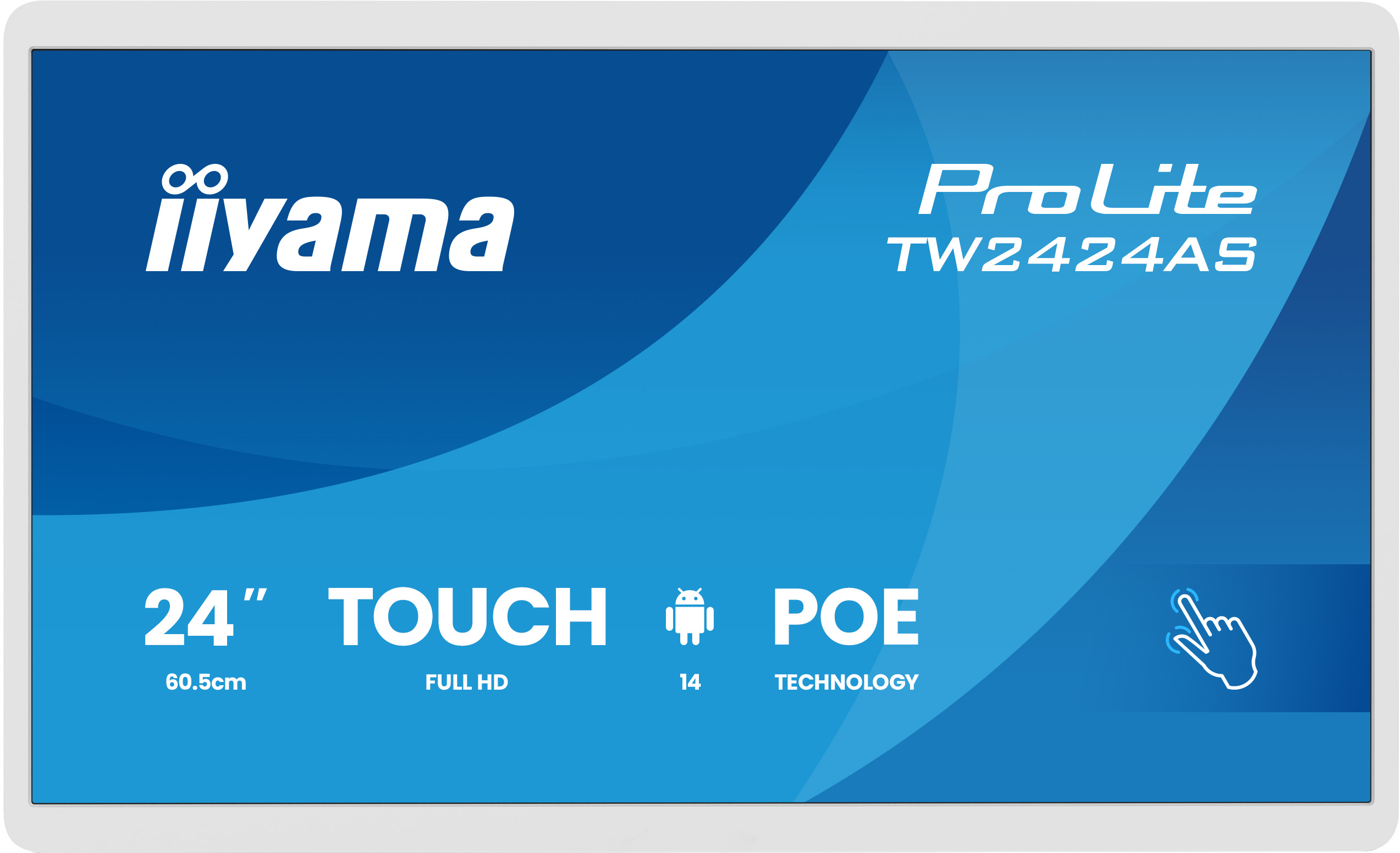 iiyama TW2424AS-W3P beeldkrant Interactief flatscreen 60,5 cm (23.8") LCD Wifi 450 cd/m² Full HD Wit Touchscreen Type processor Android 24/7