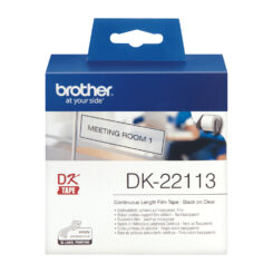 Brother DK-22113 labelprinter-tape Zwart op zilver - Afbeelding 3