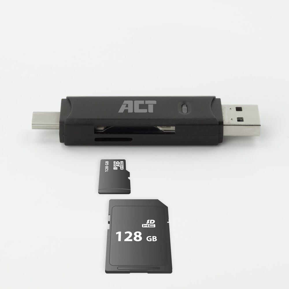 ACT USB-C/USB-A 3.0 card reader - Afbeelding 3