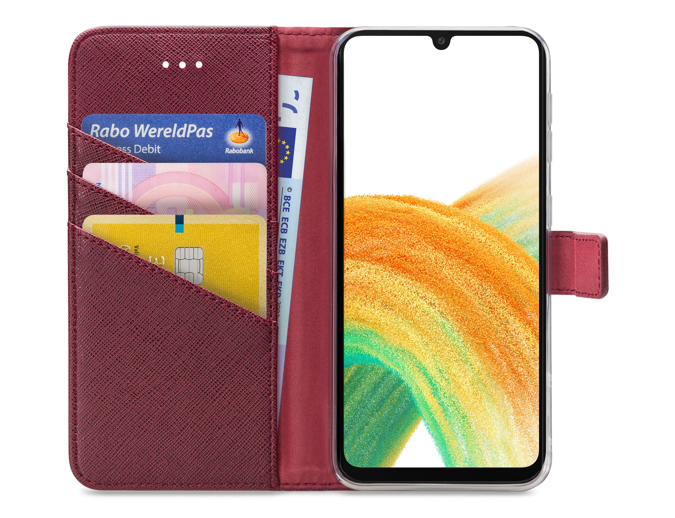 My Style Flex Wallet for Samsung Galaxy A33 5G Bordeaux - Afbeelding 2