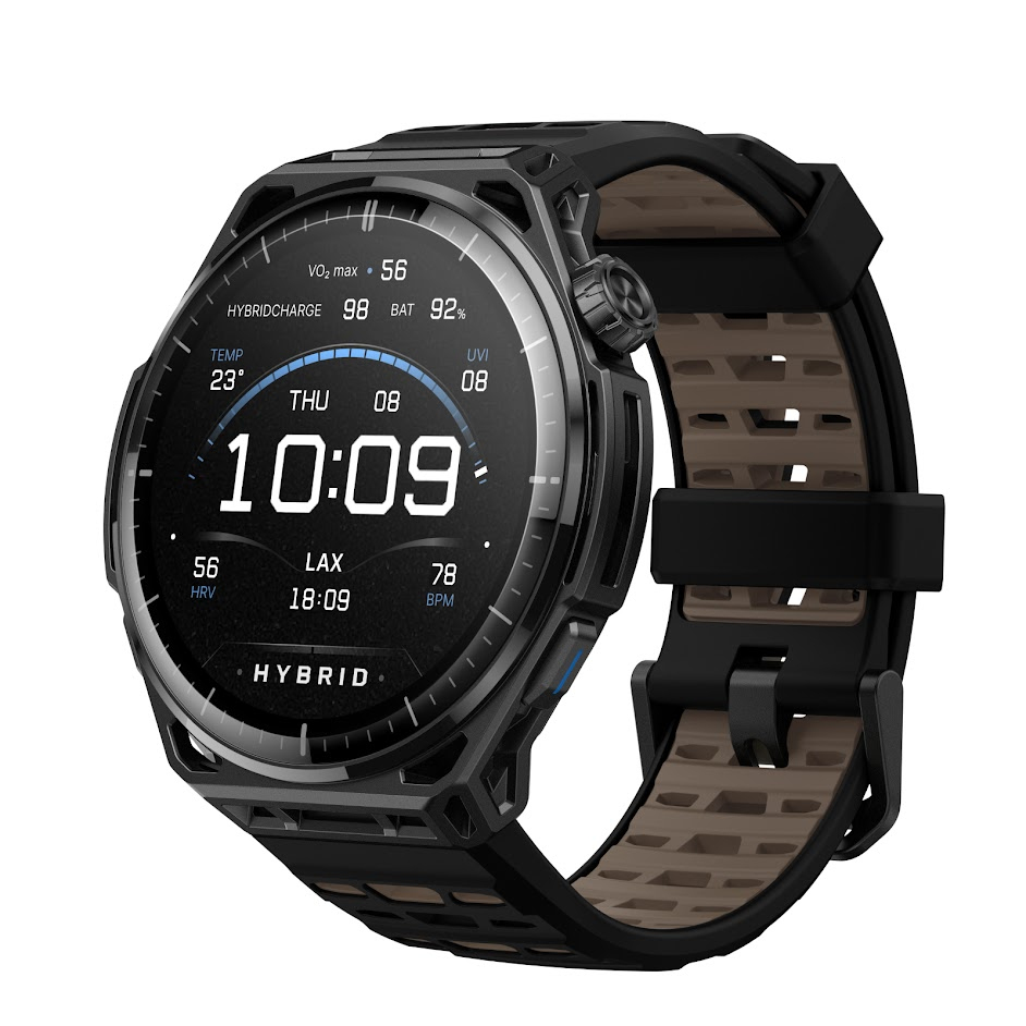 Amazfit Balance 3 3,81 cm (1.5") AMOLED 51 mm Digitaal 480 x 480 Pixels Touchscreen Titanium, Zwart Wifi GPS