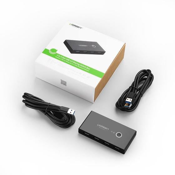 Ugreen 30768 interface hub USB 3.2 Gen 1 (3.1 Gen 1) Type-A 5000 Mbit/s Zwart - Afbeelding 3