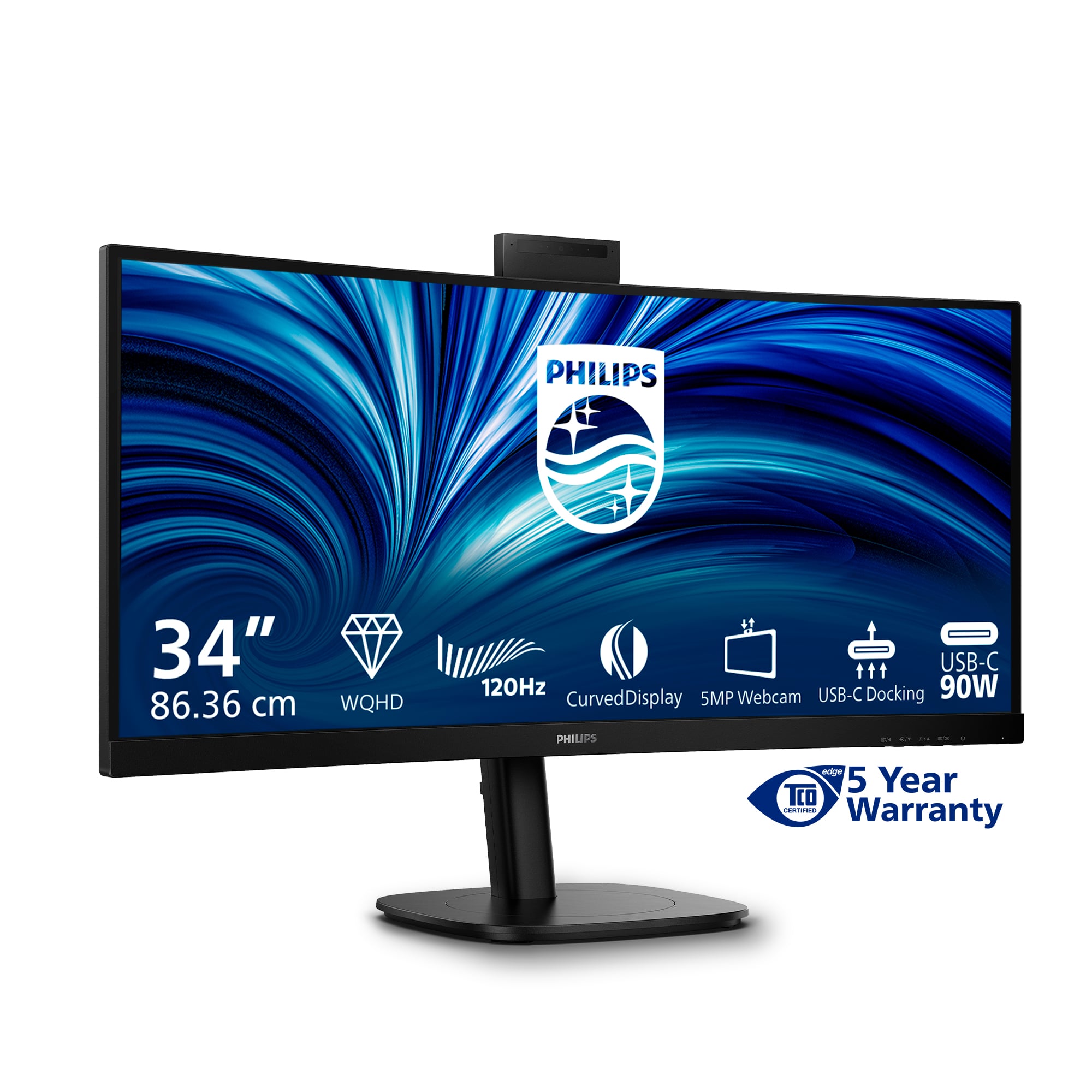 Philips 3000 series 34B2U3600CH/00 computer monitor 86,4 cm (34") 3440 x 1440 Pixels Wide Quad HD LCD Zwart - Afbeelding 5
