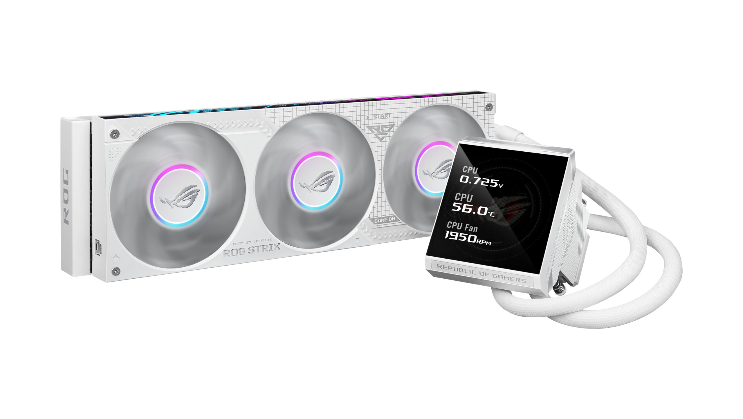 ASUS ROG Strix LC IV 360 ARGB LCD White Edition Processor Kit voor vloeistofkoeling 12 cm Wit - Afbeelding 3