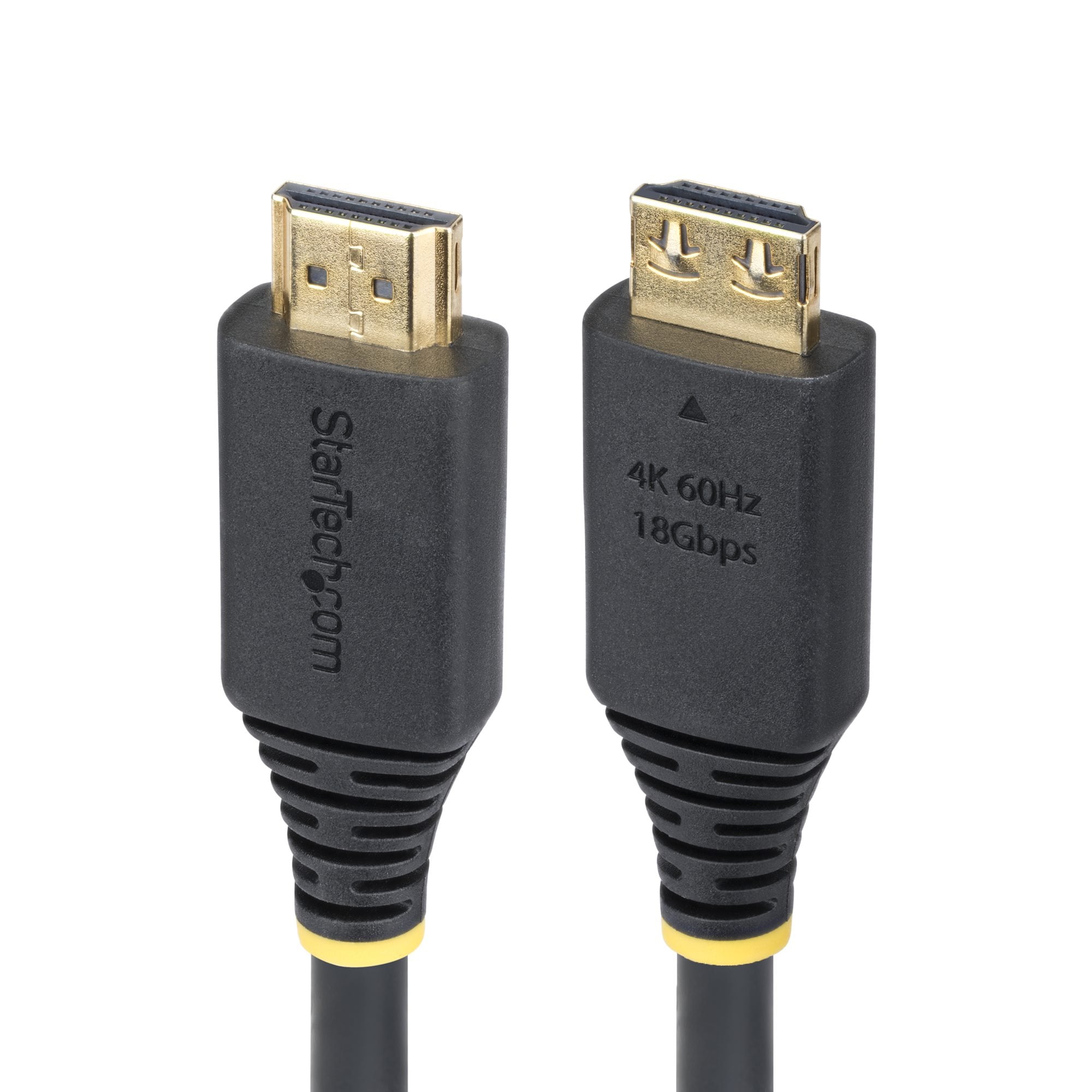 StarTech.com 1m High Speed HDMI Kabel met Grip Connectors, 4K 60Hz/1440p 144Hz, HDR10/HDCP 2.2/ARC, 18Gbps, UHD HDMI Kabel voor TV/Monitor/Display, TPE Mantel - Afbeelding 2