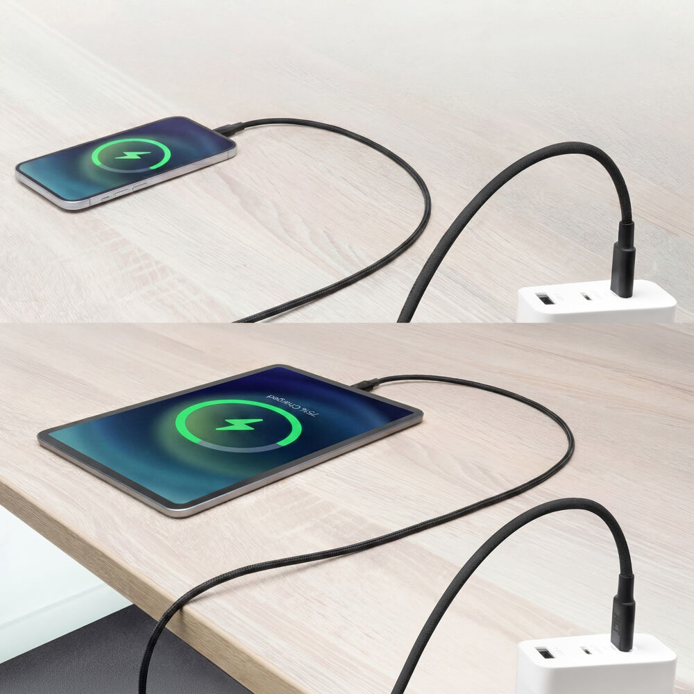 ACT USB 2.0 240W laad- en datakabel USB-C naar USB-C, zwart, 2 meter - Afbeelding 3
