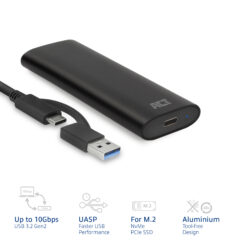 ACT USB-C M.2 NVMe / PCIe SSD Behuizing, tool-free - Afbeelding 3