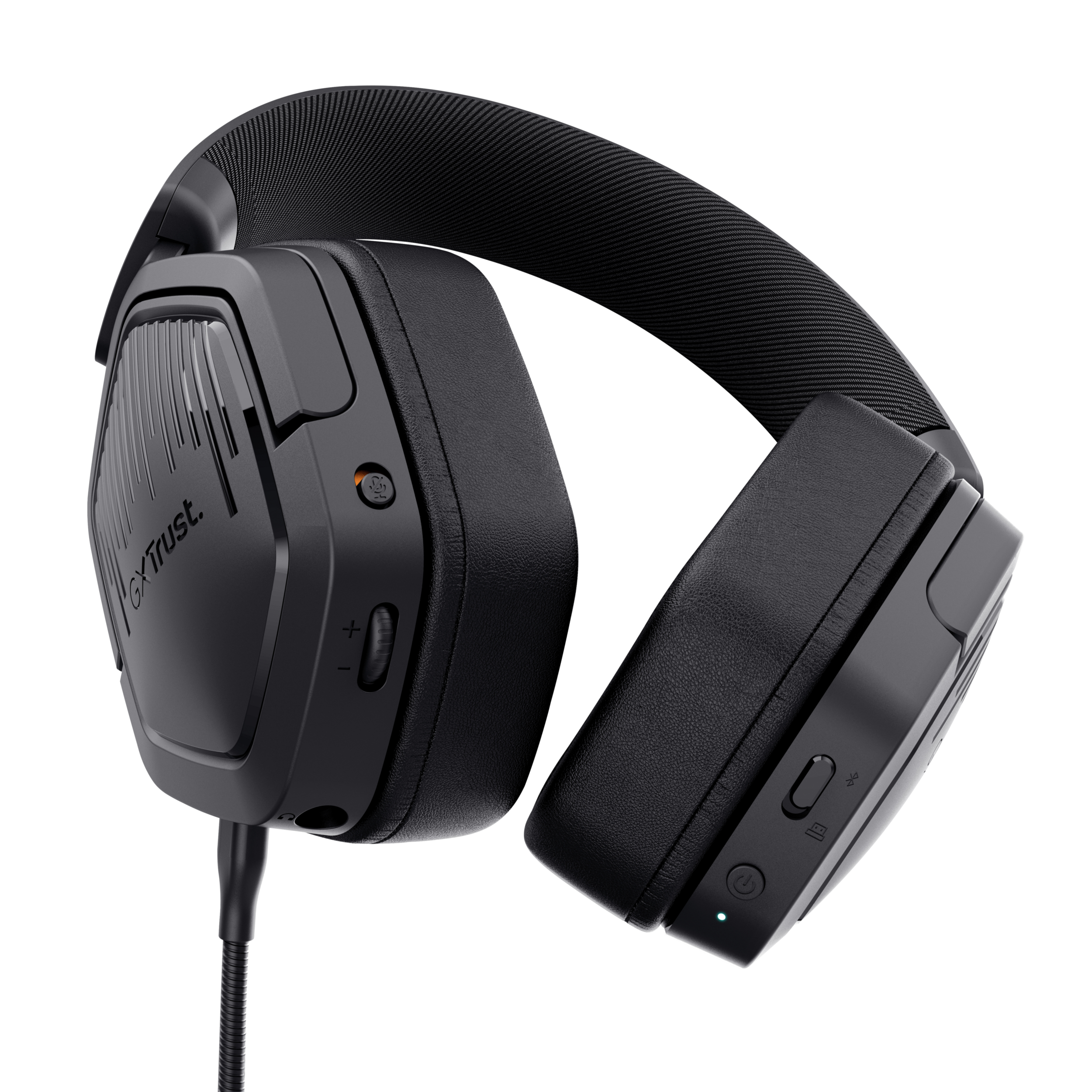 Trust GXT 493 Carus Gaming Headset - Draadloze gamingheadset – Bluetooth en USB verbinding – Afneembare microfoon – Zwart - Afbeelding 4