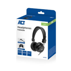 ACT Opvouwbare stereo hoofdtelefoon met 3,5mm audio-aansluiting - Afbeelding 4