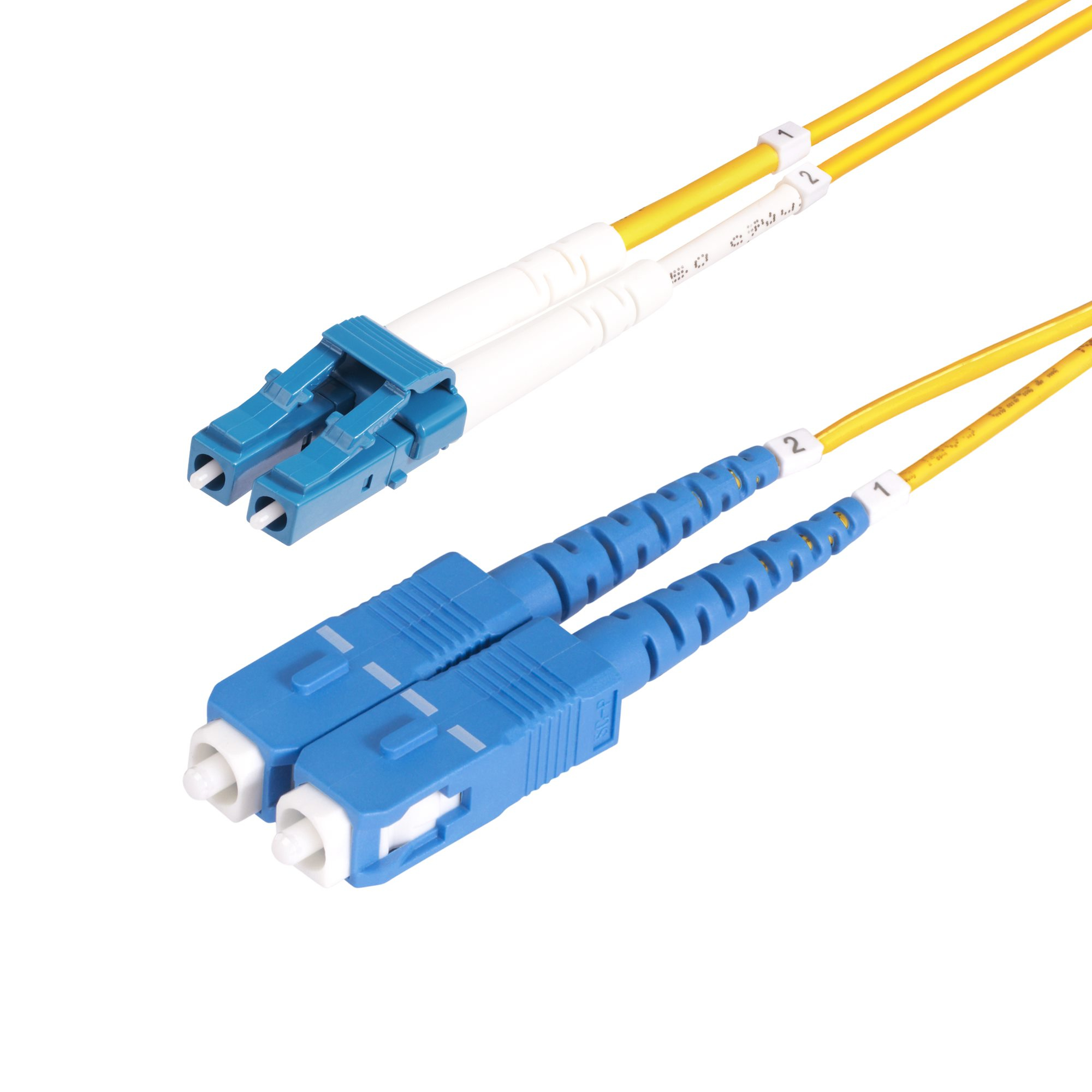 StarTech.com 10m LC naar SC (UPC) OS2 Single Mode Duplex Glasvezel Kabel, 9/125µm, Laser Optimized, 100G, Flexibel Buigen, Low Insertion Loss, LSZH Fiber Patchkabel - Afbeelding 2