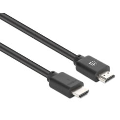 Manhattan HDMI kabel 4K@60Hz met Ethernet, 1 m, geschikt voor ALLE 4K en 1080p/HD toepassingen - upgrade nu of zorg dat het klaarstaat voor wanneer je het nodig hebt, mannelijk naar mannelijk, zwart, levenslange garantie, equivalent HDMM1MP - Afbeelding 3