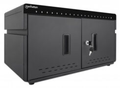 Manhattan USB-C laadkast voor 20 apparaten (iPad tot 11"), ook voor tablets en smartphones, vakken 264×22×235 mm, laadkabels niet inbegrepen (USB-C-kabel 354868 aanbevolen), afsluitbaar, alternatief voor laadtrolley, EU/UK-stroomkabels inbegrepen - Afbeelding 3
