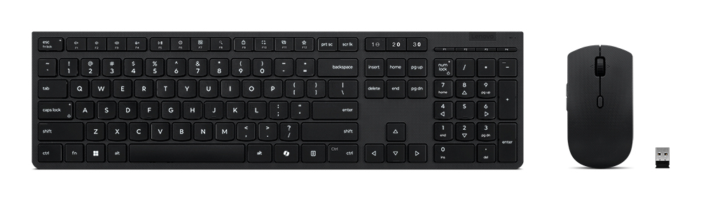 Lenovo 4X31R64318 toetsenbord Inclusief muis Kantoor RF-draadloos + Bluetooth AZERTY Belgisch, Engels Grijs