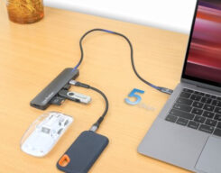 Manhattan USB-C dock/hub met kaartlezer, poorten (5): HDMI, USB-A (2×) en USB-C (2×), met Power Delivery (PD) 100 W - vereist een externe USB-C-lader (niet inbegrepen). USB-gevoed (geen externe voeding vereist) wanneer PD niet wordt gebruikt - Afbeelding 4
