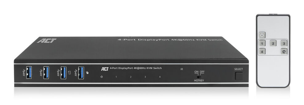 ACT 4-Poorts DisplayPort 4K@60Hz KVM Switch - Afbeelding 2