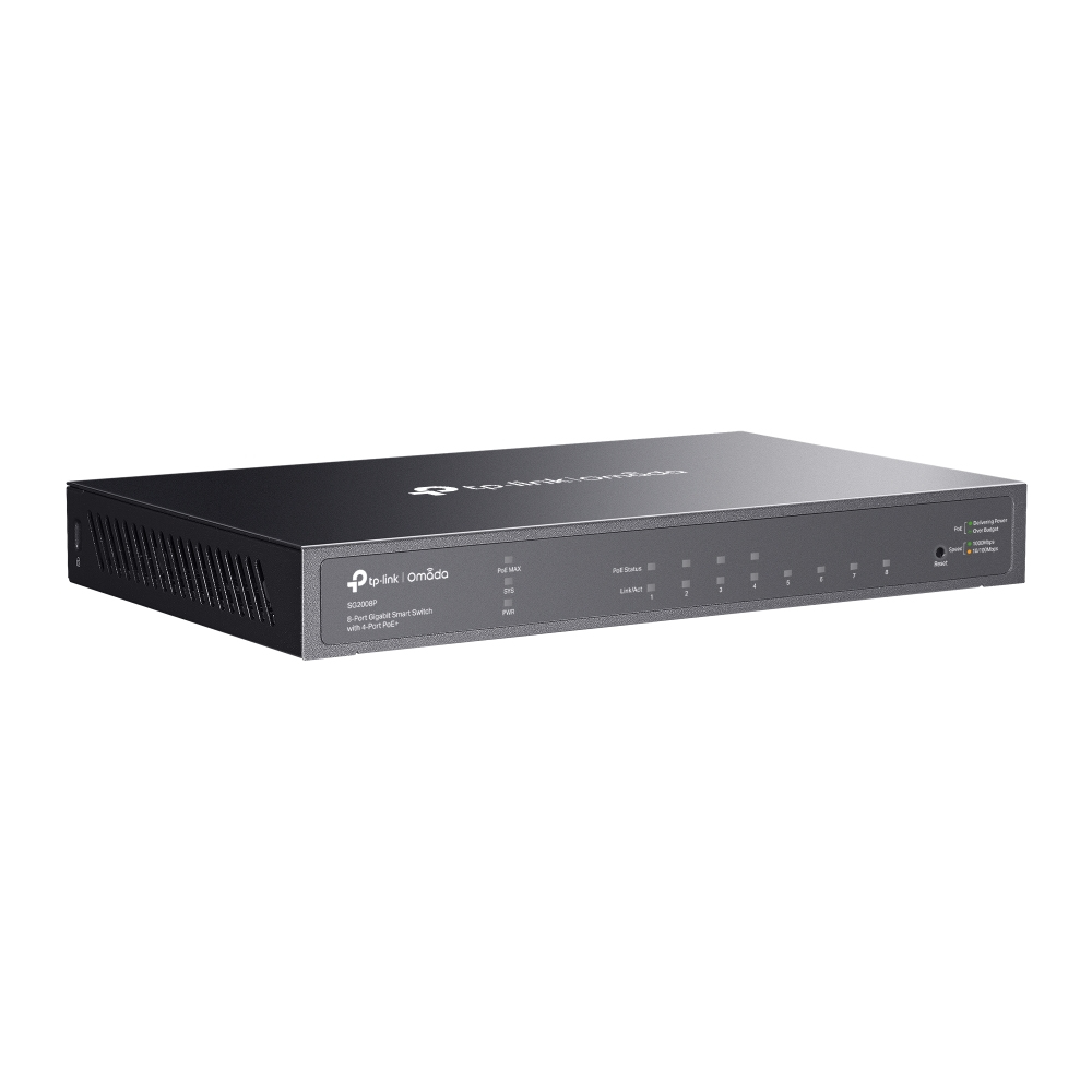 TP-Link Omada TL-SG2008P Managed L2/L2+ Gigabit Ethernet (10/100/1000) Power over Ethernet (PoE) Zwart - Afbeelding 5