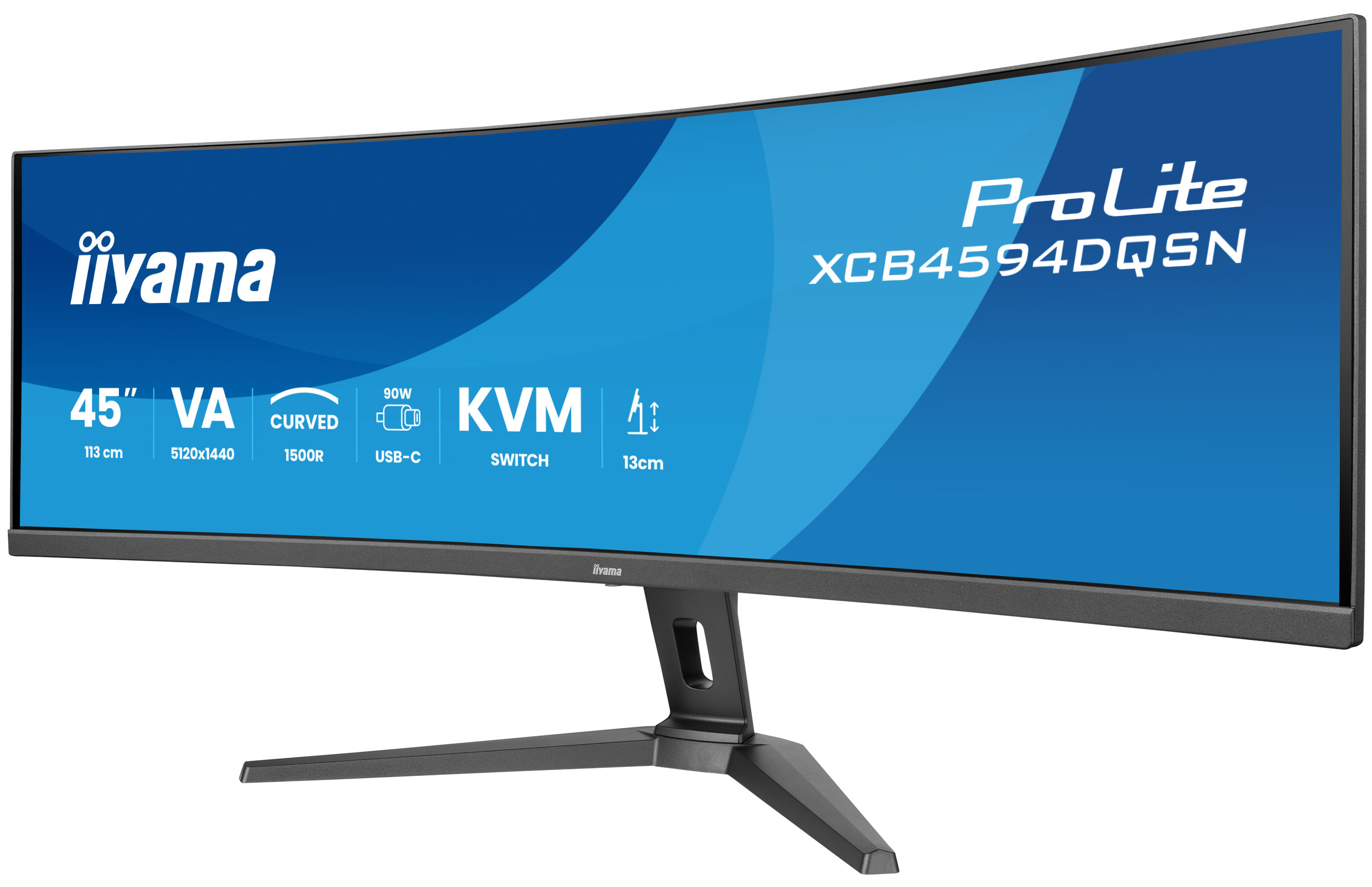 iiyama G-MASTER 45"LCD Curved Bus. UWQHD computer monitor 113 cm (44.5") 5120 x 1440 Pixels Dual QHD LED Zwart - Afbeelding 4